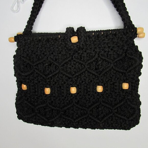 Vintage Handmade Macrame Purse - Picture 2 of 7